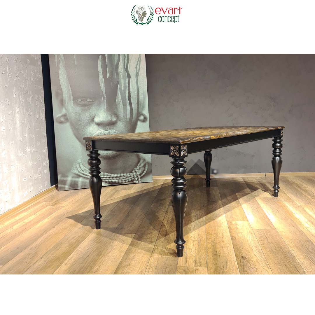Bodrum Ahşap  Masa 210x100 Üstü Ladin Ahşap