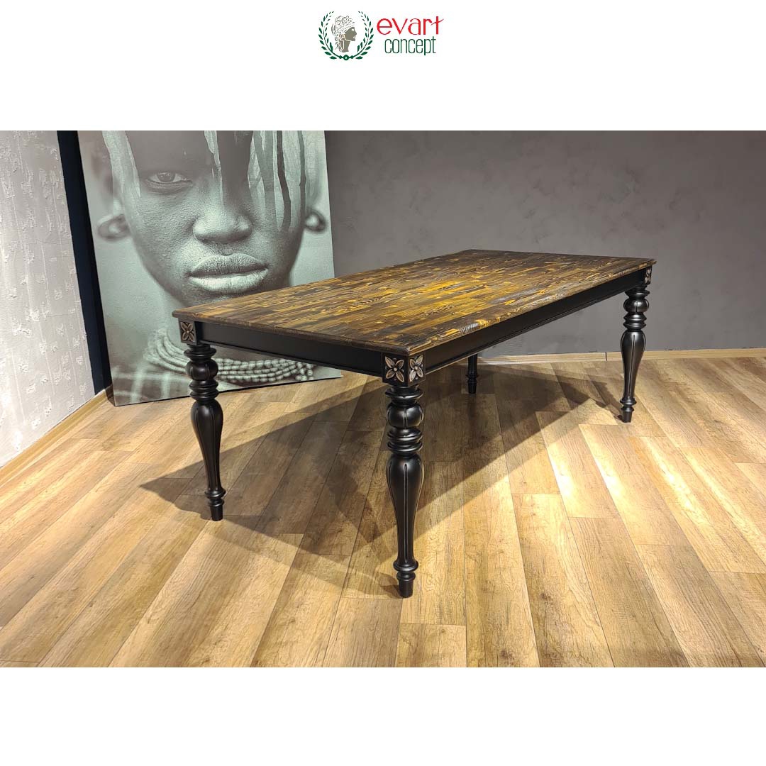 Bodrum Ahşap  Masa 210x100 Üstü Ladin Ahşap