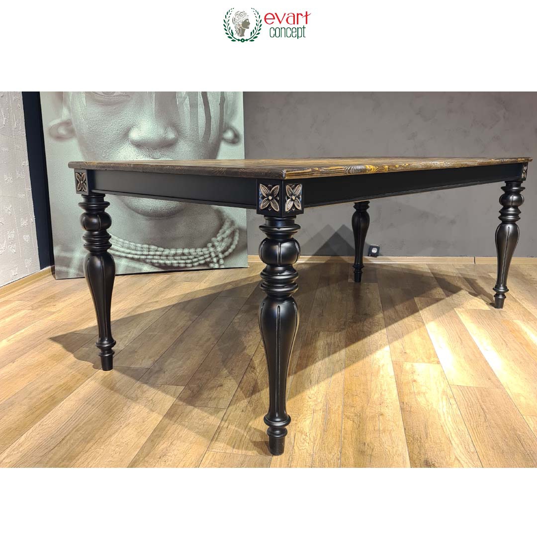 Bodrum Ahşap  Masa 210x100 Üstü Ladin Ahşap
