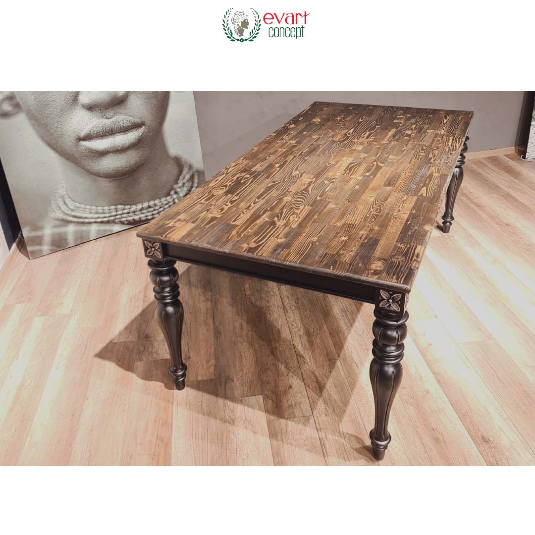 Bodrum Ahşap  Masa 210x100 Üstü Ladin Ahşap