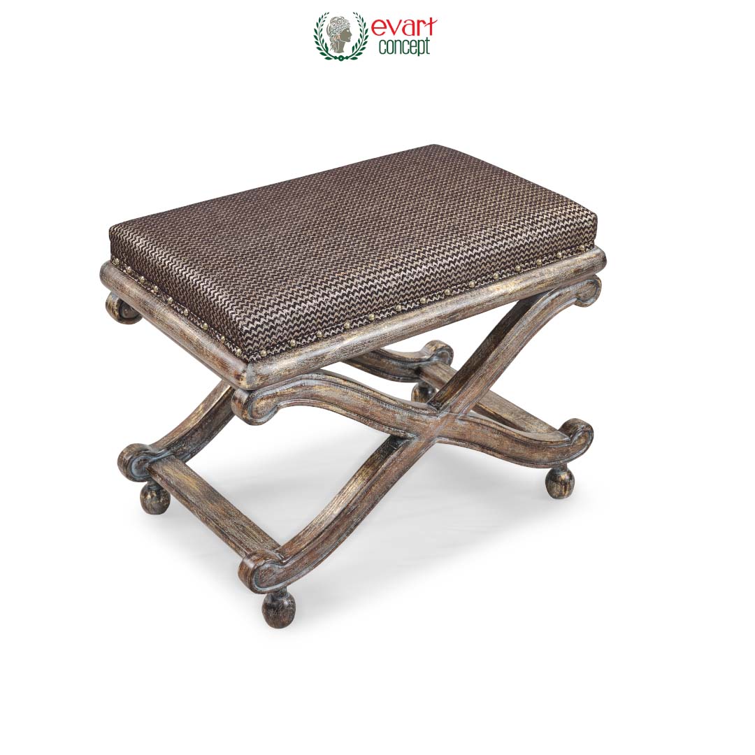 Ahşap Puf - Cross Tekli Puf