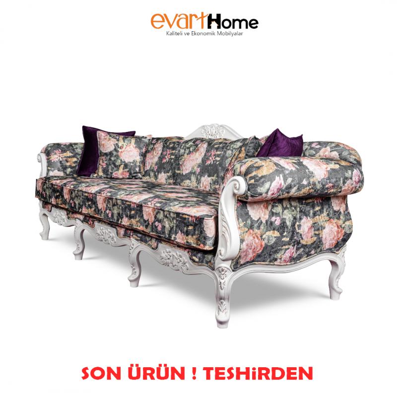 Teşhirden Elit 3lü Ahşap Kanepe 