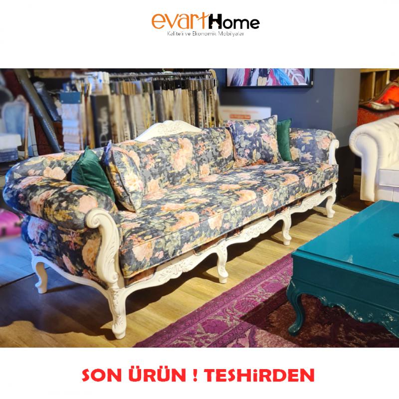 Teşhirden Elit 3lü Ahşap Kanepe 
