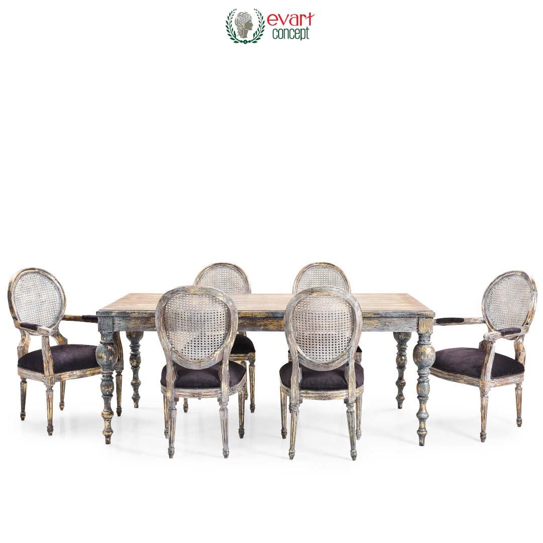 Grand Kolçaklı Ahşap Hasırlı Sandalye-Berjer
