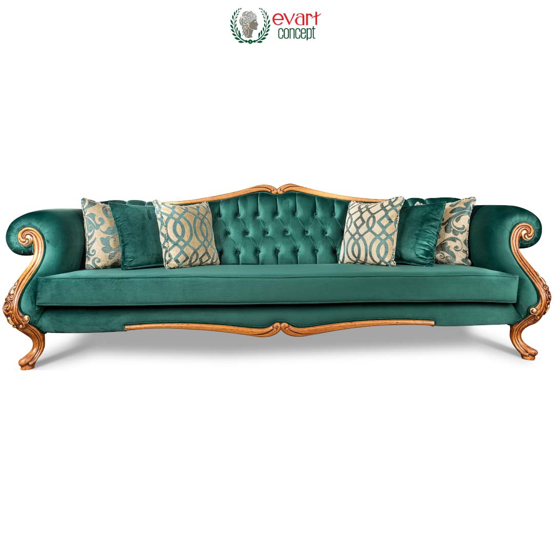 Marsilya 4lü Ahşap Kanepe Zen Ceviz Boya 278cm