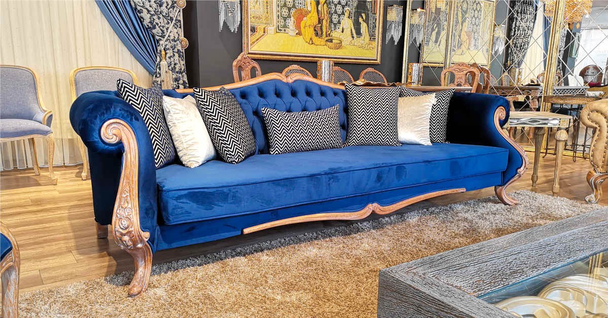 Marsilya 4lü Ahşap Kanepe Zen Ceviz Boya 278cm