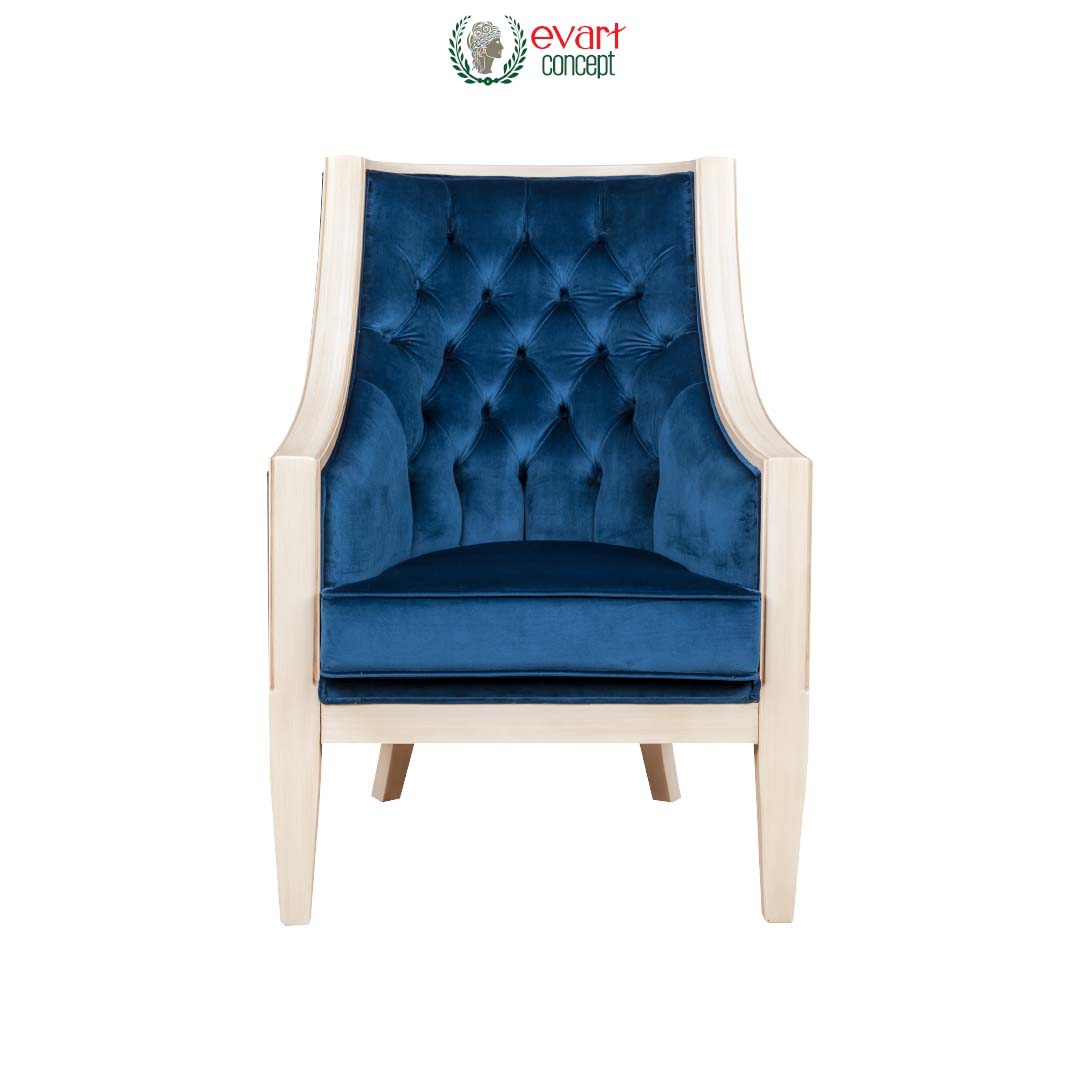 Roma Ahşap Berjer Ekru