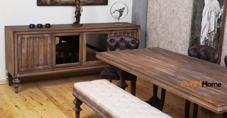 bench, yemek odası, ahşap yemek odası