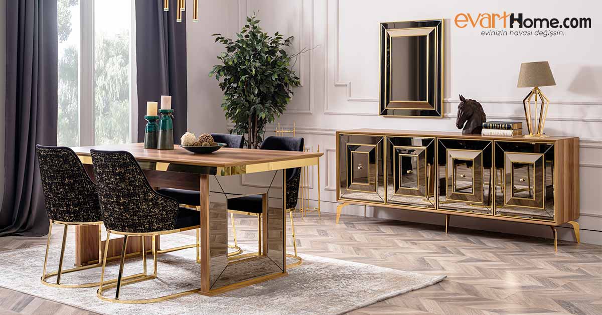 Lux Versa Söğüt Yemek Odası Takımı